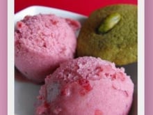 Glace cerise et yaourt