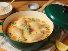 Blanquette de poule et riz