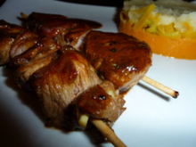 Agneau en yakitoris rhum passion