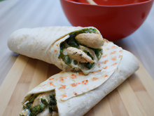 Wraps au poulet et pesto