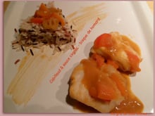 Cabillaud et sauce Cognac-bisque de homard