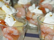 Verrines de Crevettes Exotiques