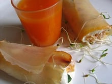 Rouleau de marlin et son nectar d'abricot