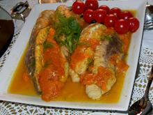 Lotte à la compotée d'abricots safranés