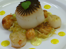 Noix de Saint-Jacques au gingembre