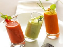 Douceur froide de pommes et de concombres