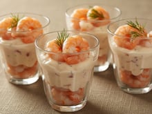 Verrines crevettes sauce cocktail