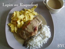 Lapin à la crème de Roquefort