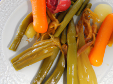 Petits légumes de saison confits