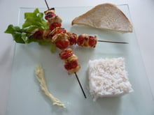Brochettes de dinde à la sauce moutarde
