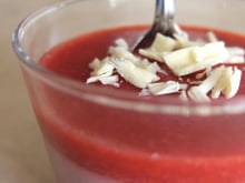 Crème soyeuse aux fraises