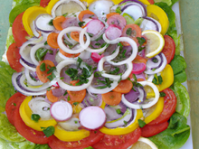 Carpaccio de légumes frais
