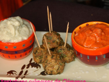 Boulettes de lapin aux herbes et ces deux dips