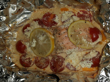 Papillote de saumon légère