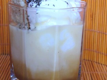 Île flottante au caramel et noix de coco