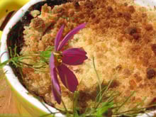 Petits crumbles à la courgette, chèvre et marjolaine