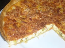 Quiche fondue de poireaux et lardons
