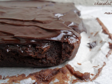 Fondant au chocolat, aux noisettes & son glaçage