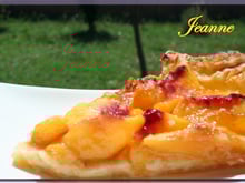 Tarte aux pêches rapide