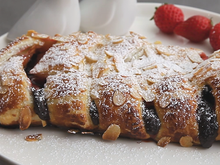 Tresse feuilletée chocolat & fraises