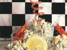 Avocats au Cottage Cheese et crevettes