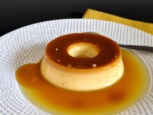 Crème caramel au beurre salé sur confiture de lait