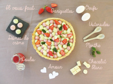 Tarte gourmande fraise & menthe