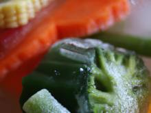 Bicolore de légumes en gelée