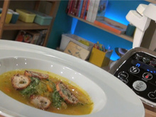 Minestrone de légumes d'hiver et pesto de roquette