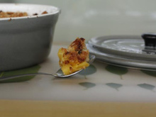 Crumble mangue-banane noix de coco