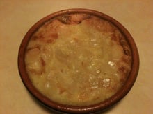 Cassolette de clémentines aux amandes, gâteau