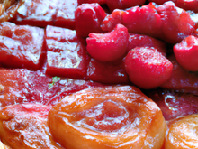 Tarte tatin aux framboises