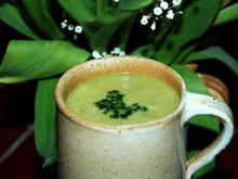 Velouté de brocolils et courgettes au fromage frais