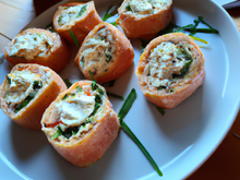 Roulés de saumon au crabe et au Cottage Cheese