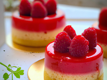 Mini-entremets à la framboise