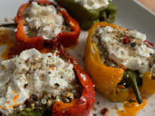Poivrons farcis au chèvre et épices