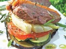 Côtelettes de canard et légumes grillés aux senteurs de Provence