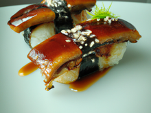 Sushis de rattes au foie gras