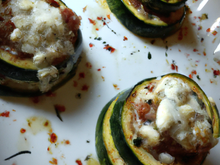 Courgettes rondes au chèvre