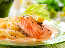 Darnes de saumon sauce aux crevettes au thermomix