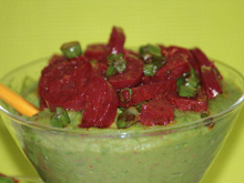 Verrines petits-pois chorizo