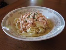 Tagliatelles au poulet fumé