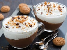 Verrine chocolat et crème mascarpone aux brisures d'amaretti