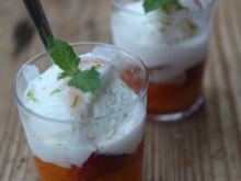 Fruits cuits et glace