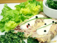 Gratin d'épinards au jambon