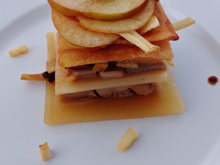 Mille-feuille de pommes de terre au foie gras