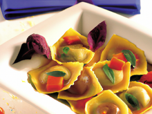 Raviolis au légumes du soleil.