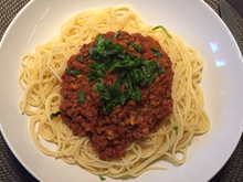 Spaguettis à la sauce bolognaise