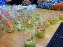 Houmous au curcuma, carottes, raisins