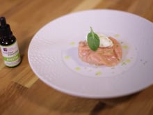 Saumon mariné minute, crémeux à l'aneth